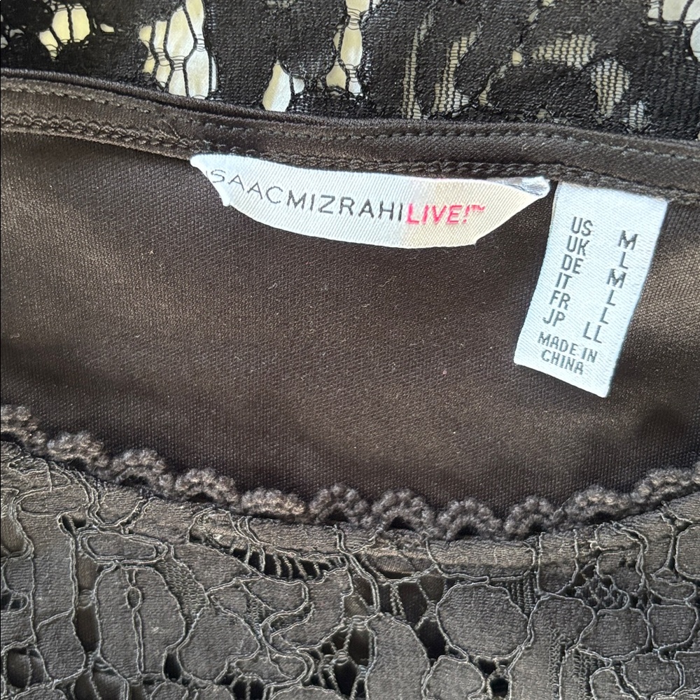 Isaac Mizrahi Live Black Floral Lace Maxi Dress - Picture 3 of 9